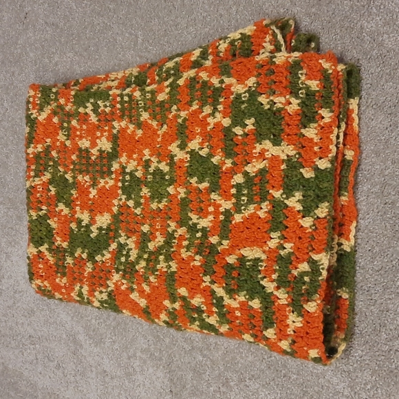 Vintage Other - Camouflage pattern Autum Fall colours Afghan Vintage